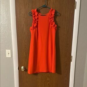 Vince Camuto Orange Ruffle Dress